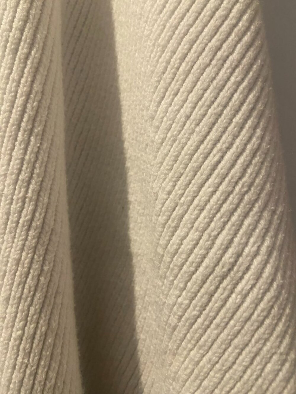 Free People Ivory Oversized Ribbed Knit Sweater M Relaxed Fit - Picture 5 of 7